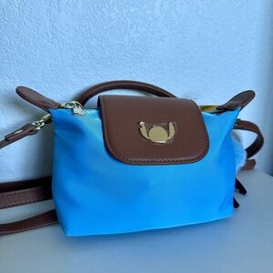 Stitch Disney viral Crossbody Bag with Gold Pom Pom bag charms
